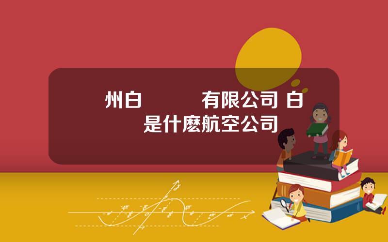 廣州白雲機場有限公司 白雲機場是什麽航空公司